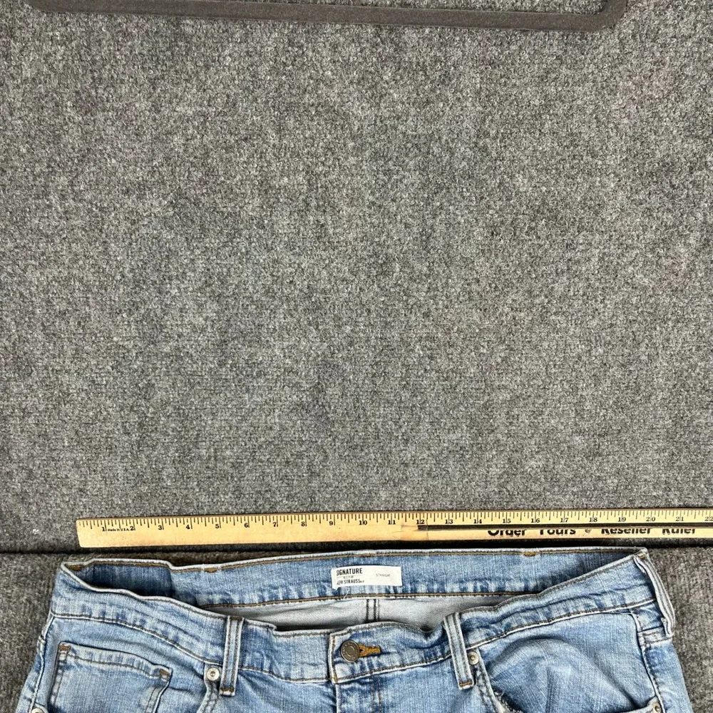 Signature‎ by Levi Strauss Jeans Mens Size 40x36 Light Wash Straight Fit Denim